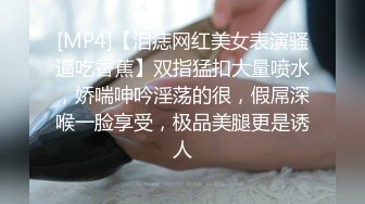 [MP4]【泪痣网红美女表演骚逼吃香蕉】双指猛扣大量喷水，娇喘呻吟淫荡的很，假屌深喉一脸享受，极品美腿更是诱人