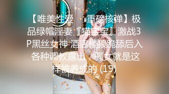 【唯美性爱❤️重磅核弹】极品绿帽淫妻『猫宝宝』激战3P黑丝女神 酒店楼狼跪舔后入 各种调教露出，骚女就是这样被养成的 (19)