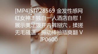 [MP4]STP28569 金发性感网红女神！独自一人酒店自慰！展示美足拨开内裤掰穴，揉搓无毛骚逼，振动棒抽插爽翻 VIP0600