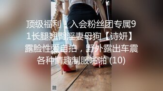 顶级福利！入会粉丝团专属91长腿翘臀淫妻母狗【诗妍】露脸性爱自拍，野外露出车震各种情趣制服啪啪 (10)