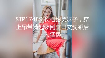 STP17489 长相甜美妹子，穿上吊带情趣装倒立口交骑乘后入猛操