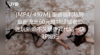 [MP4/ 497M] 重磅福利私房最新流出60元推特绿帽老公迷玩新婚不久娇妻找代驾一块3P媳妇